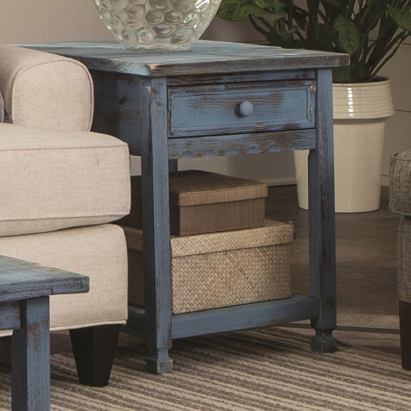 19657818 Alaterre Furniture Country Cottage End Table, Blue sku 19657818