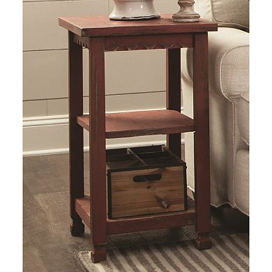 Alaterre Furniture Country Cottage 2-Shelf End Table 