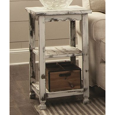 Alaterre Furniture Country Cottage 2-Shelf End Table 