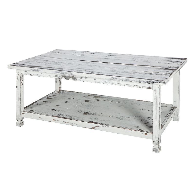 Alaterre Furniture Country Cottage Coffee Table, White