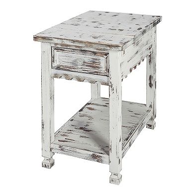 Alaterre Furniture Country Cottage Distressed End Table 