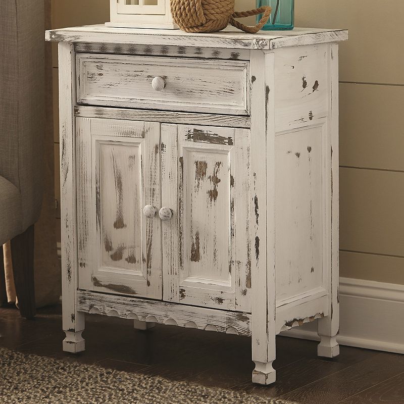 Alaterre Furniture Country Cottage Storage Cabinet, White