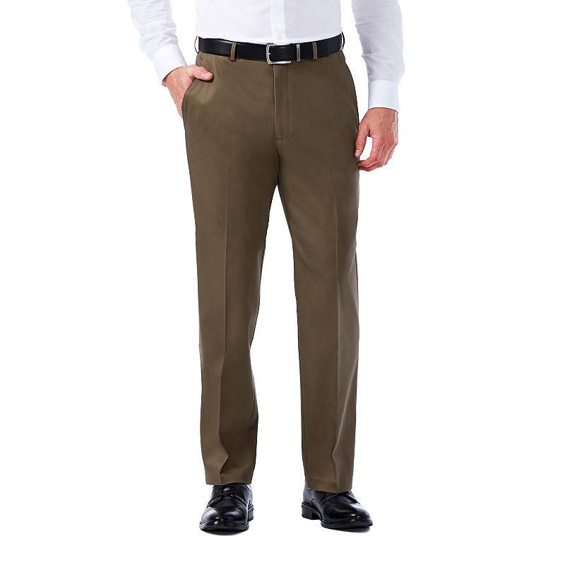 UPC 019781827447 product image for Men's Haggar Premium No-Iron Khaki Stretch Classic-Fit Flat-Front Pants, Size: 4 | upcitemdb.com