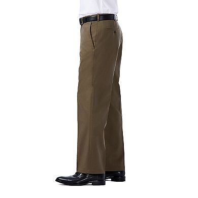 Men's Haggar Premium No-Iron Khaki Stretch Classic-Fit Flat-Front Pants