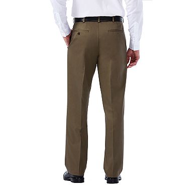 Men's Haggar Premium No-Iron Khaki Stretch Classic-Fit Flat-Front Pants