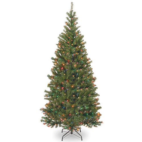 National Tree Company 6.5-ft. Multicolored Pre-Lit Aspen Spruce ...