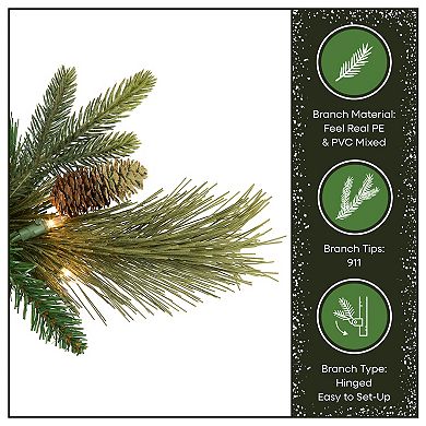 National Tree Company 6.5-ft. Pre-Lit Carolina Pine Artificial Christmas Tree