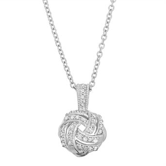 Tiara 10k Gold 1/5 Carat T.W. Love Knot Pendant
