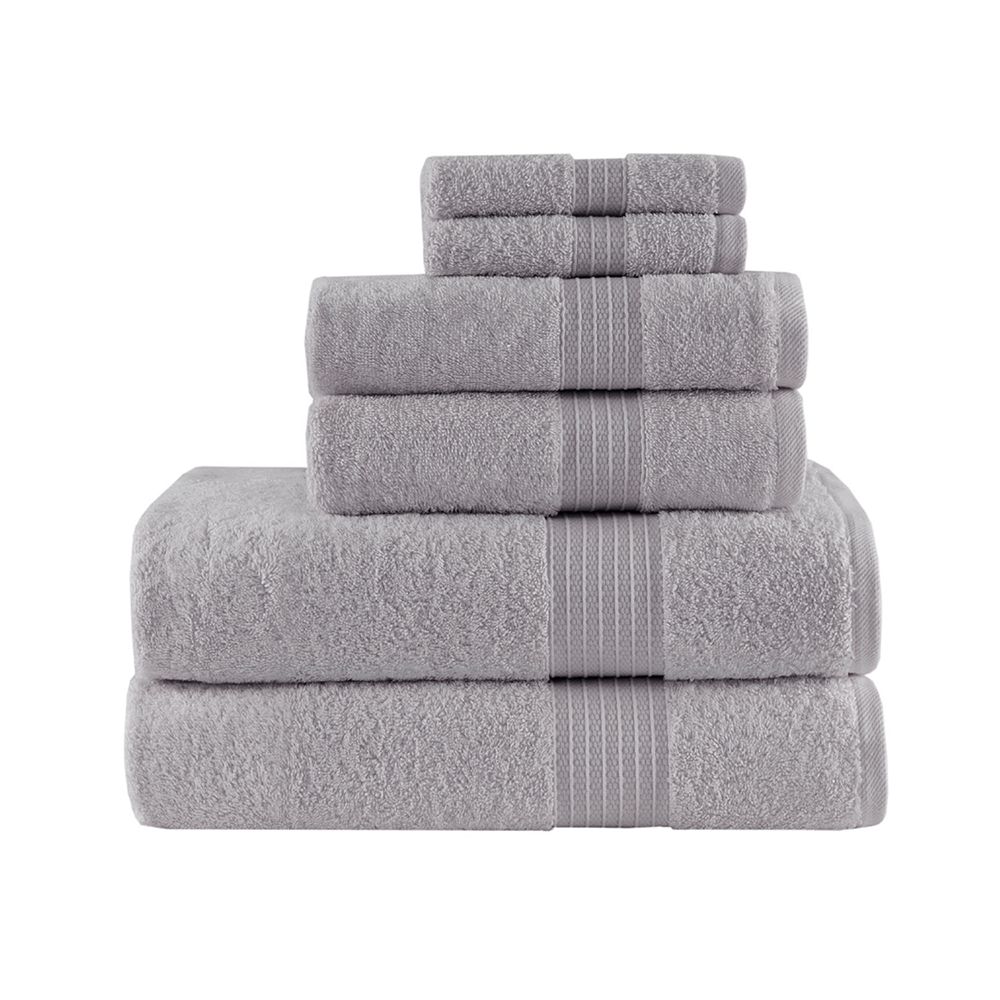 Madison Park 100% Organic Cotton 6-piece Bath Towel Set - Navy