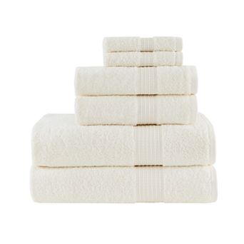 Madison Park 100% Organic Cotton 6 pc Bath Towel Set