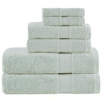 Madison Park 100% Organic Cotton 6 pc Bath Towel Set