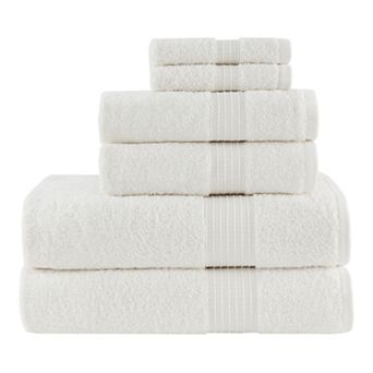 Madison Park 100% Organic Cotton 6 pc Bath Towel Set