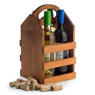 Bey-Berk Solid Wood Pint Beer Caddy