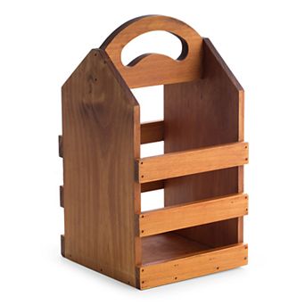Bey-Berk Solid Wood Pint Beer Caddy