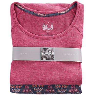 Women's Sonoma Goods For Life® Pajamas: Long Sleeve Sleep Top & Pants 2-Piece PJ Set