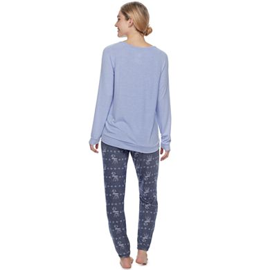 Women's Sonoma Goods For Life® Pajamas: Long Sleeve Sleep Top & Pants 2 ...