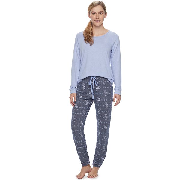 Women's Sonoma Goods For Life® Pajamas: Long Sleeve Sleep Top & Pants 2 ...