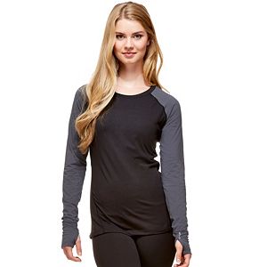 Women's Hottotties by Terramar Ashley Raglan Long Sleeve Top