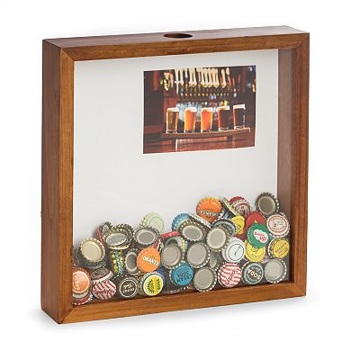 Bey-Berk Bottle Cap Shadow Box With Picture Frame