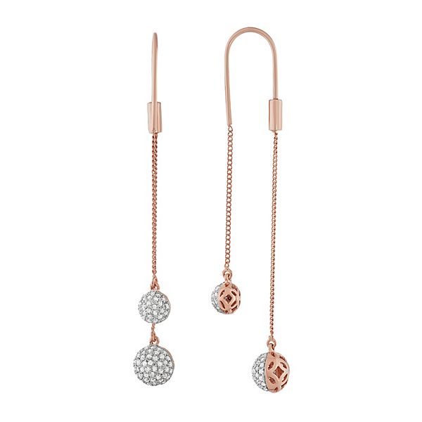 Threader Earrings in 14k Rose Gold