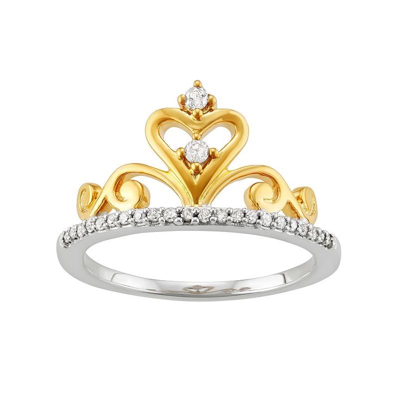 33519643 Two Tone Sterling Silver 1/6 Carat T.W. Diamond Cr sku 33519643