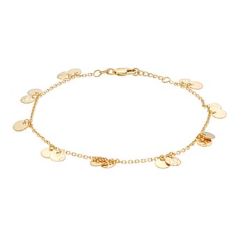 Color Romance 14k Gold Disc Station Bracelet