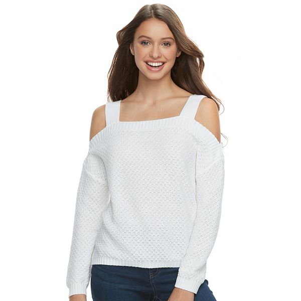 Juniors' SO® Cold-Shoulder Long Sleeve Top