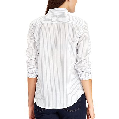 Women's Chaps Embroidered Button-Down Shirt 