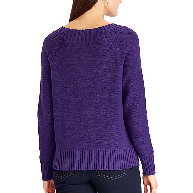 Women's Chaps Cable-Knit Crewneck Sweater