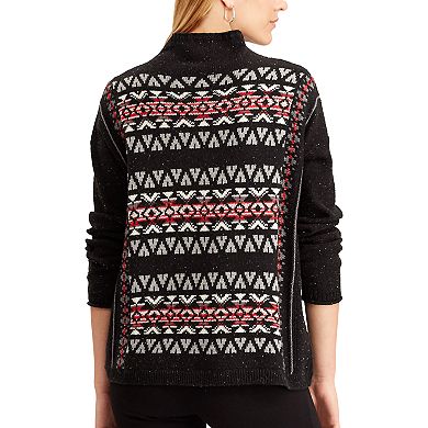 Women's Chaps Fairisle Mockneck Sweater