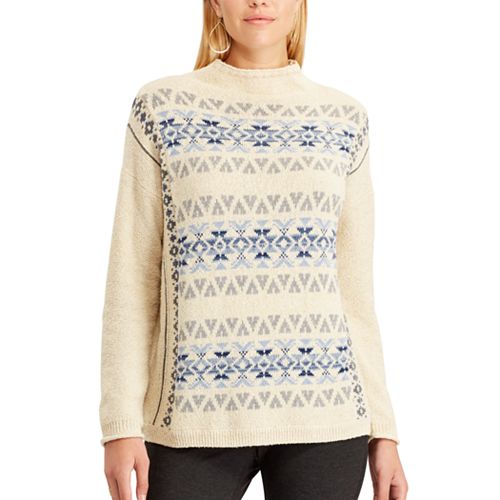 Women's Chaps Fairisle Mockneck Sweater