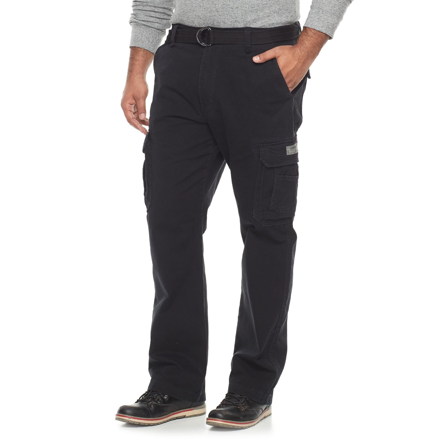 big and tall black cargo pants