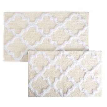 Lavish Home 2 pc Trellis Bath Mat Set