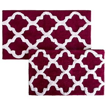 Lavish Home 2 pc Trellis Bath Mat Set