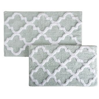 Lavish Home 2 pc Trellis Bath Mat Set