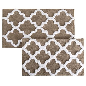 Lavish Home 2 pc Trellis Bath Mat Set