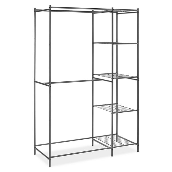 Whitmor Double Rod Closet Organizer Kit - Silver/Black, 1 ct - Pick 'n Save