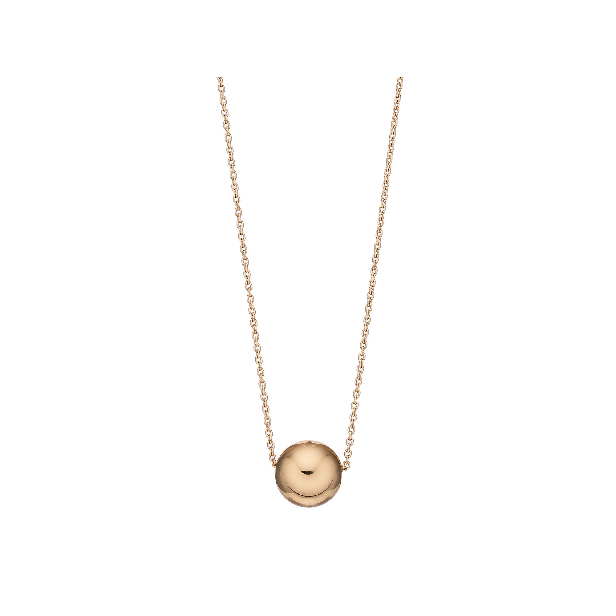Sterling Silver Beaded Necklace, Womens, 14k Gold Over