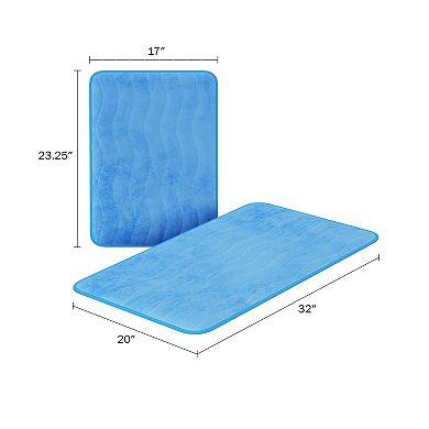 Portsmouth Home 2-piece Slip-Resistant Memory Foam Bath Mat Set