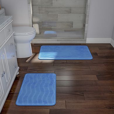 Portsmouth Home 2-piece Slip-Resistant Memory Foam Bath Mat Set