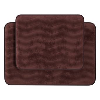 Portsmouth Home 2 pc Slip-Resistant Memory Foam Bath Mat Set