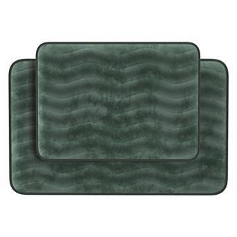 Portsmouth Home 2 pc Slip-Resistant Memory Foam Bath Mat Set