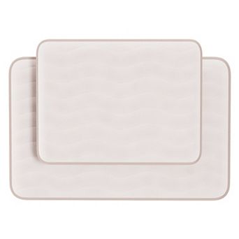 Portsmouth Home 2 pc Slip-Resistant Memory Foam Bath Mat Set