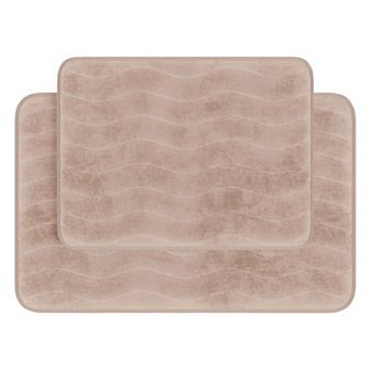 Portsmouth Home 2 pc Slip-Resistant Memory Foam Bath Mat Set