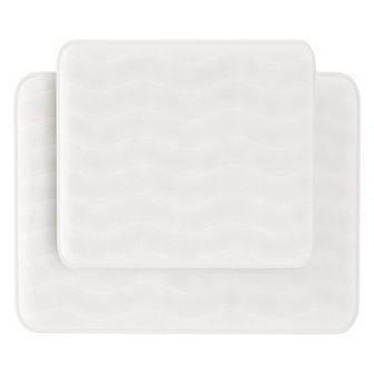 Portsmouth Home 2 pc Slip-Resistant Memory Foam Bath Mat Set