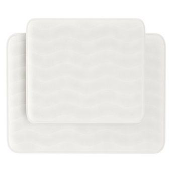 Portsmouth Home 2 pc Slip-Resistant Memory Foam Bath Mat Set