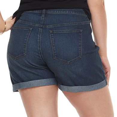 Plus Size Sonoma Goods For Life® Cuffed Denim Shorts