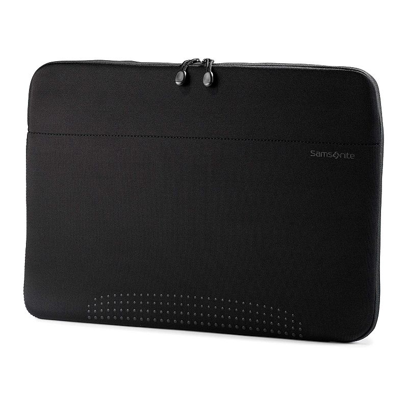 Samsonite Aramon 17-in. Laptop Sleeve, Black Protective and stylish, this Samsonite laptop sleeve keeps your laptop protected wherever you go.Front zippered accessory pocket keeps items handyCheckpoint-friendly sleeves allow laptop to remain protected through airport securityFits a 17-in. laptop17.25 H x 12 W x 1 D Weight: 0.682 lbs.PolyesterZipper closureManufacturer's 3-year limited warrantyFor warranty information please click hereModel no. 43322-1041 WARNING: This product can expose you to chemicals including Di(2-ethylhexyl)phthalate (DEHP), which is known to the State of California to cause cancer and birth defectsor other reproductive harm. For more information go to www.P65warnings.ca.gov. Size: One Size. Color: Black. Gender: unisex. Age Group: adult.