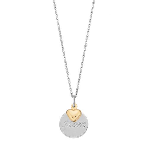 Two Tone Sterling Silver Heart & 