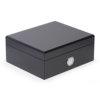 Bey-Berk 6 pc Carbon Fiber Design Humidor Set